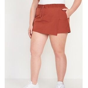 Old Navy 3X Skort Skirt Rust Orange Stretch Tech Go H2O Workout Athletic Sport